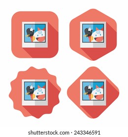 newborn photo flat icon with long shadow,eps10