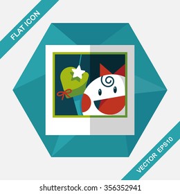 newborn photo flat icon with long shadow,eps10