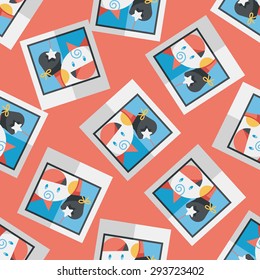 newborn photo flat icon,eps10 seamless pattern background
