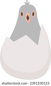 Ilustración del vector de pollo de pichón recién nacido