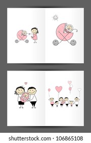 Newborn postcard, cover and inside page. Design for your print