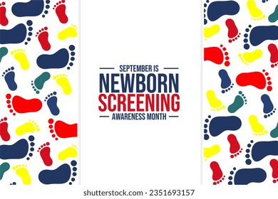 Newborn Screening Awareness Month background template Holiday concept