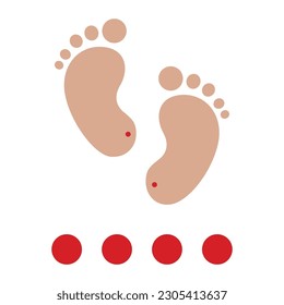 Newborn screening test vector illustration infographic