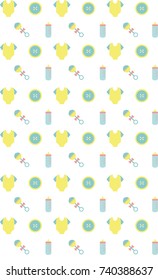 newborn seamless pattern design. vector illustration


