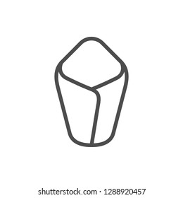 Newborn sleeping bag line icon