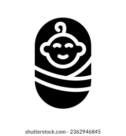 newborn solid icon illustration vector graphic