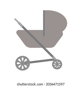 Newborn stroller for icon and ilustration