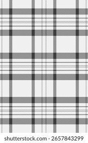 Newborn texture check pattern, 2025 tartan background plaid. Kid seamless textile fabric vector in white and grey colors palette.