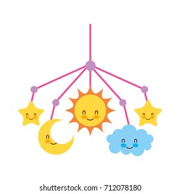 newborn toy mobile for baby shower invitation