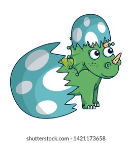 newborn triceratops breaking the shell