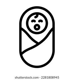 Newborn Vector Line Icon Design