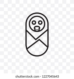 Newborn vector linear icon isolated on transparent background, Newborn transparency concept can be used for web and mobile