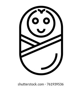 Newborn vector outline icon