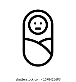 newborn vector thin line icon 