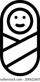 newborn vector thin line icon