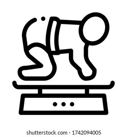 newborn weight measurement icon vector. newborn weight measurement sign. isolated contour symbol illustration