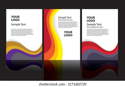 NewBusiness abstract vector template. Brochure design, cover modern layout, annual report, poster, flyer in A4 with colorful triangles, geometric shapes for tech, science, market with light background