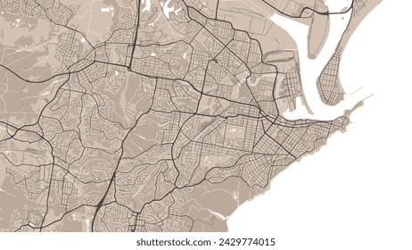 Karte von Newcastle, Australien. Vector Stadt Straßenkarte, Stadtgebiet.