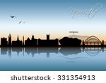 Newcastle skyline - vector illustration