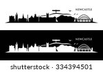 Newcastle skyline - vector illustration
