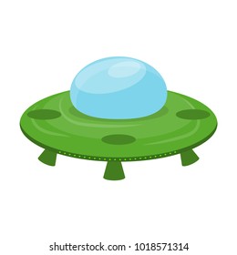 The newcomer. Extraterrestrial civilizations. Alien. Icon. Flying saucer. For your design.
