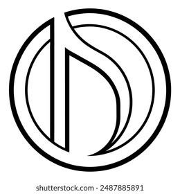 Nueva-empresa-logo-por-alfabeto-d. Esta es una ilustración de un Arte vectorial.