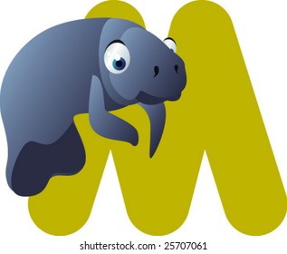 Newest ABC animals: M  is for  Manatee