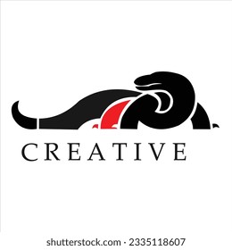 newest Komodo dragon vector logo design animals