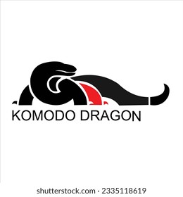 newest Komodo dragon vector logo design animals