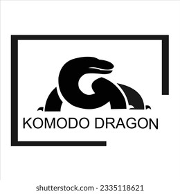 newest Komodo dragon vector logo design animals
