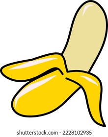 The newest simple banana vector