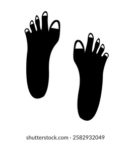 The newest and simple black and white soles vector