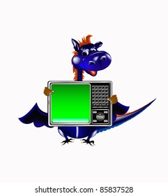 The newest the technology Internet in a year of a dark blue dragon