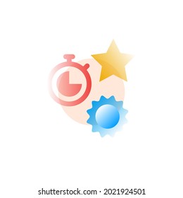 Newest. Vector icon in gradient style