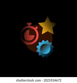 Newest. Vector icon in gradient style