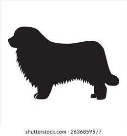 Newfoundland Dog silhouette icon vector illustration design on white background
