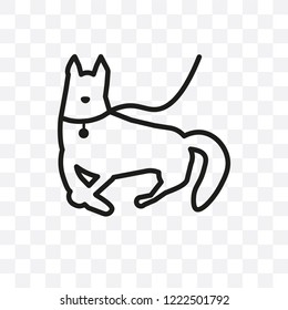 Newfoundland dog vector linear icon isolated on transparent background, Newfoundland dog transparency concept can be used for web and mobile