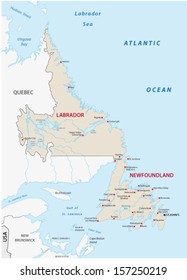 Newfoundland And Labrador Map