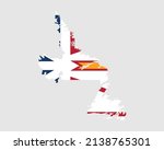 Newfoundland and Labrador Map Flag. Map of NL, Canada with flag. Canadian province. Vector illustration Banner.