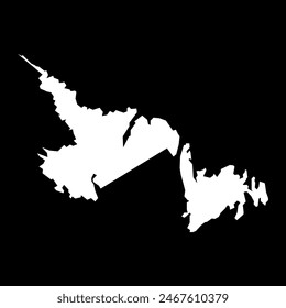Newfoundland and Labrador map, province of Canada. Vector illustration.