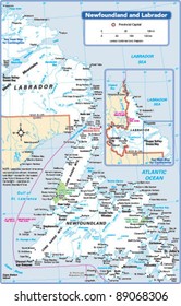 Newfoundland And Labrador Province Map