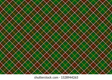 Newfoundland Tartan. Seamless rectangle pattern for fabric, kilts, skirts, plaids. Diagonal cell