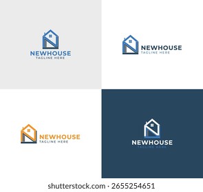 Newhouse Logo Variations Modern Real Estate Branding Concepts