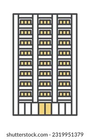 Newly built condominium apartment detached house building