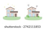 Newly Built and Dilapidated Houses