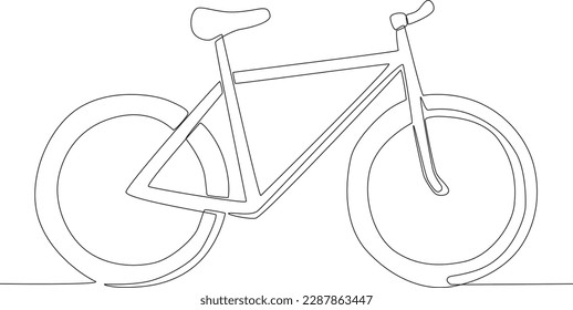 A newly designed bike. World bicycle day one-line drawing