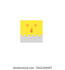 Newly hatched chick icon pixelated box on white background