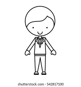 Newly married man character vector illustration design