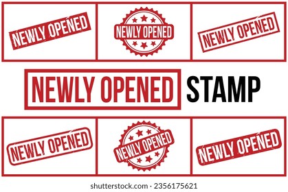 Newly Opened Rubber Stamp set Vector