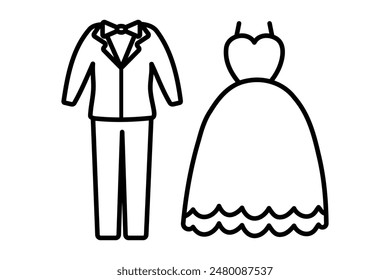 Newlyweds costumes in cute style